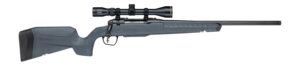 Savage Arms 33174 Axis 2 XP 243 Win 4+1 20" Matte Black Carbon Steel Threaded Barrel. Drilled & Tapped Receiver, Gray Synthetic Fixed w/Pistol Grip Stock, 3-9x40mm Duplex Scope, Right Hand