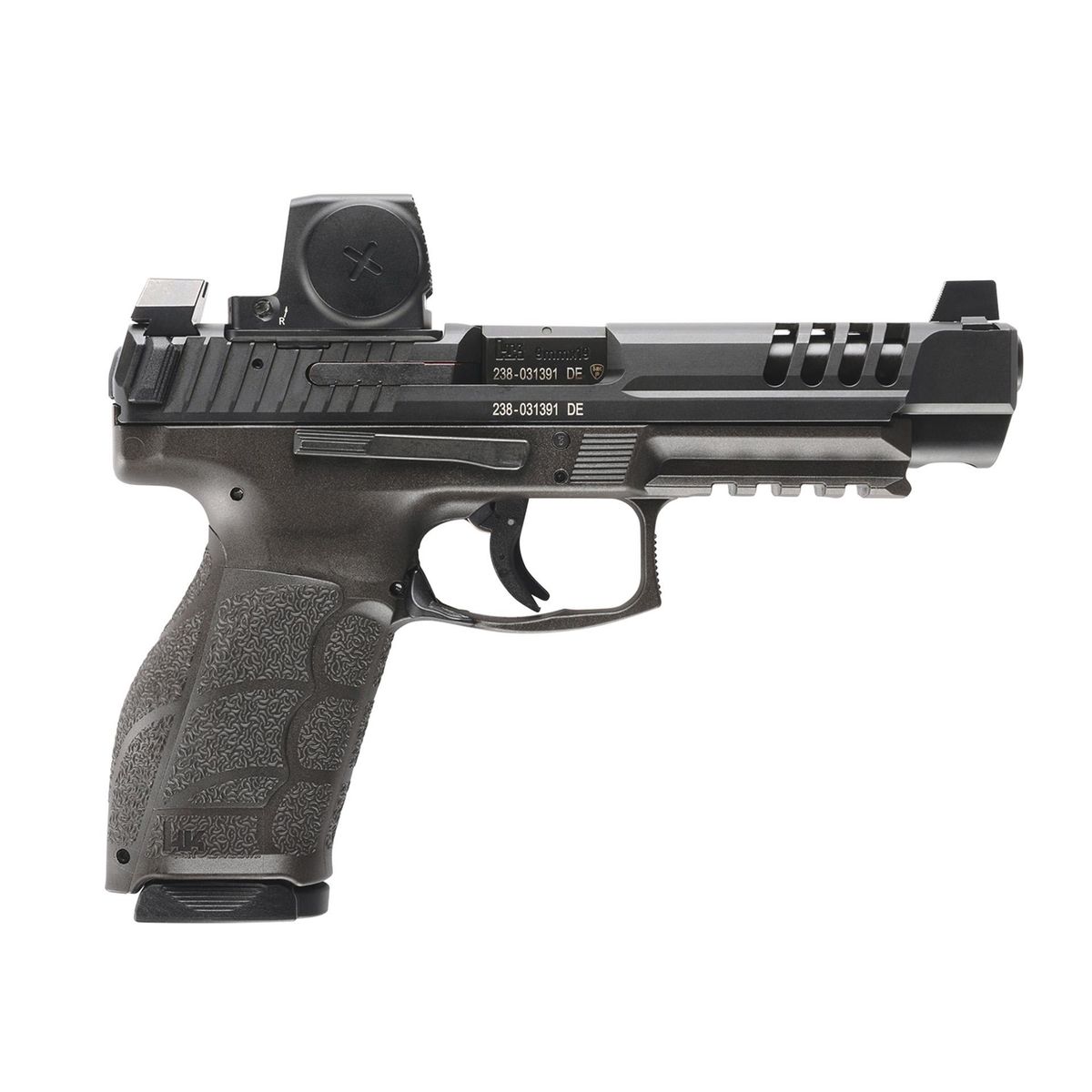 H&K VP9A1 L Optic Ready Handgun 9mm Luger 15rd Magazines(2) 5" Barrel Black Vortex Defender
